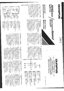 Olympus Backs manual. Camera Instructions.